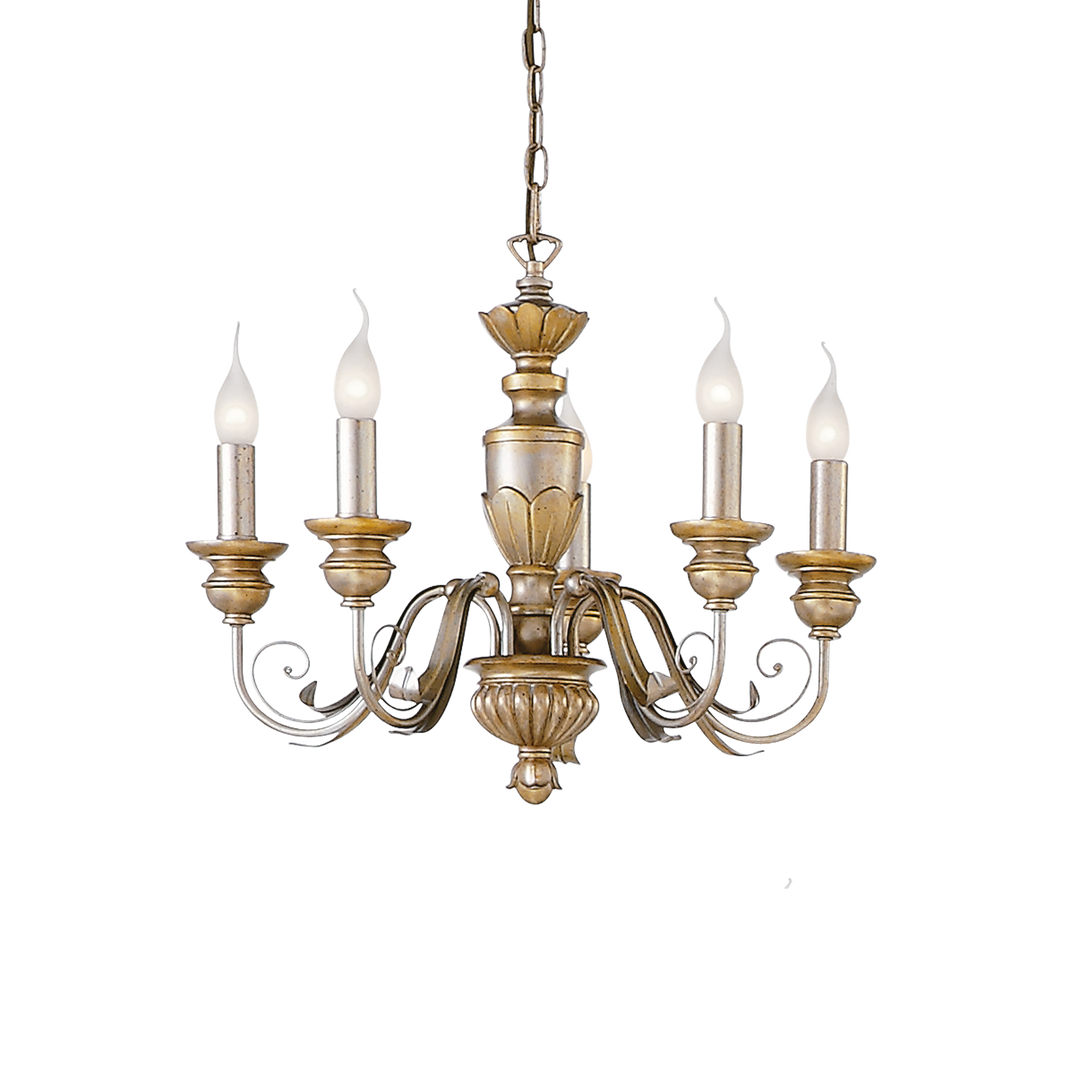 Candelabru auriu cu design vintage Firenze