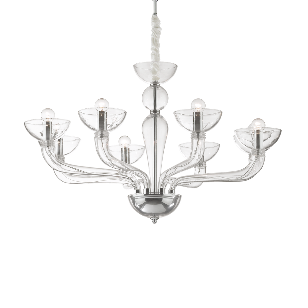 Candelabru cu design clasic si cupe de sticla Casanova