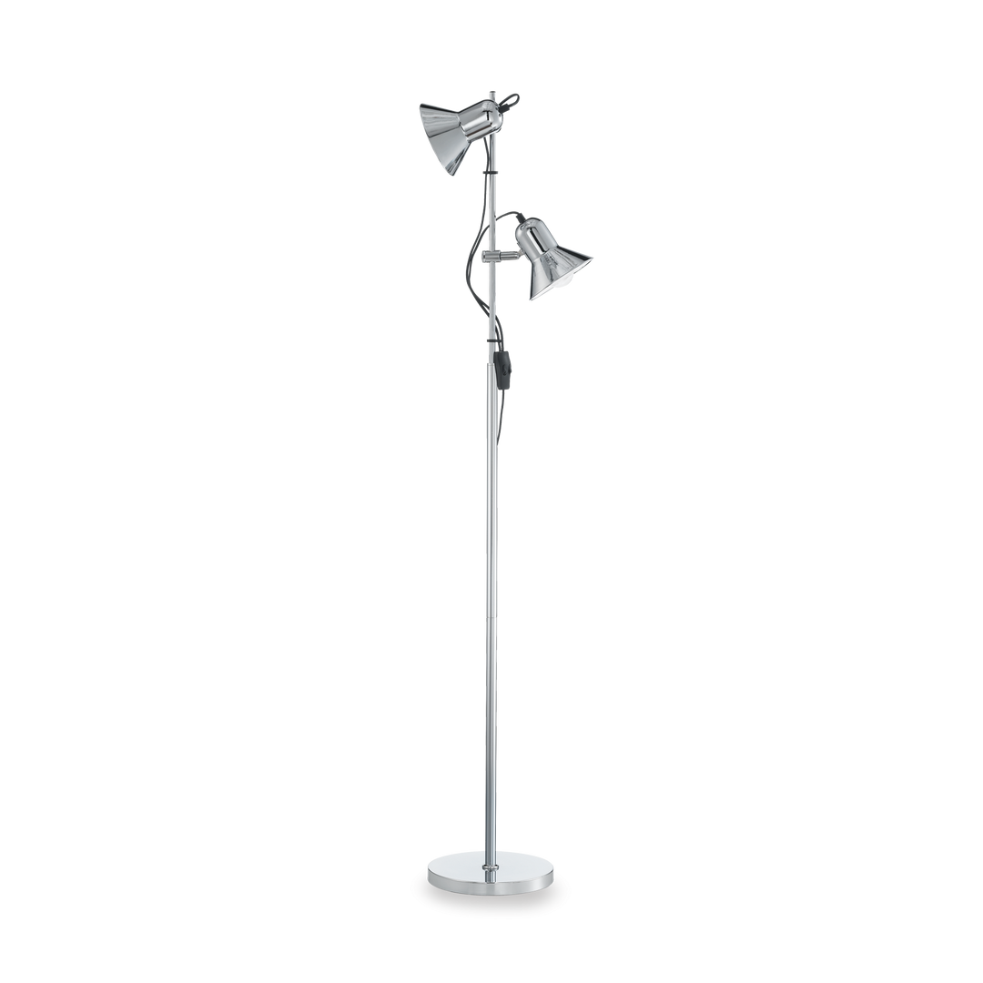 Lampadar crom cu doua proiectoare reglabile Polly
