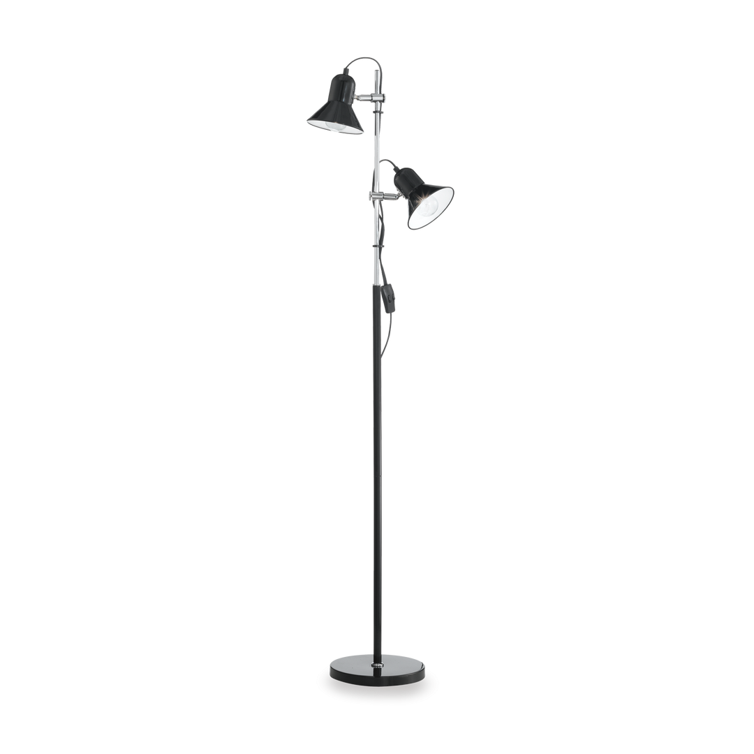 Lampadar negru cu doua proiectoare reglabile Polly