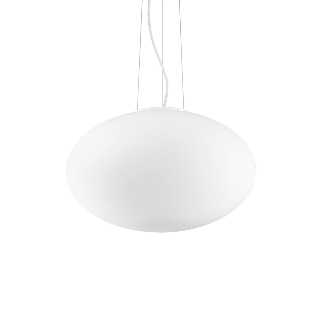 Lustra suspendata cu glob alb mat D50 cm Candy