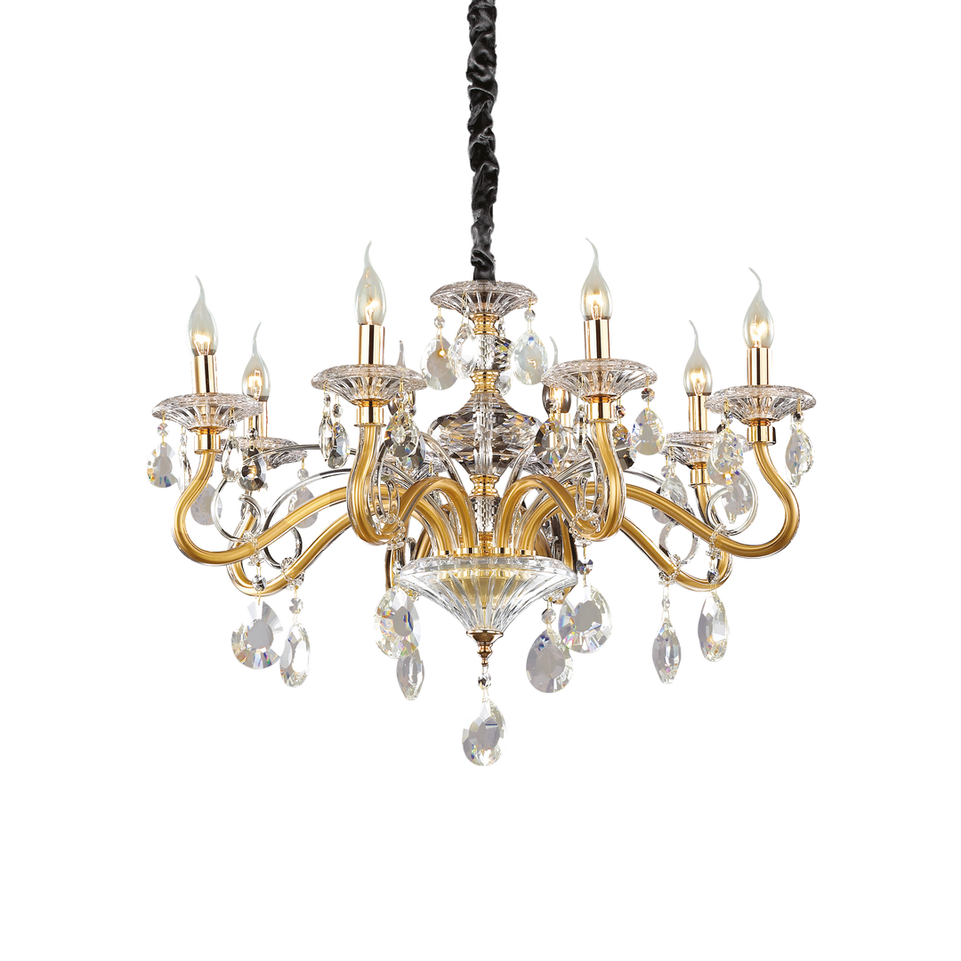 Lustra cu design vintage aurie Negresco