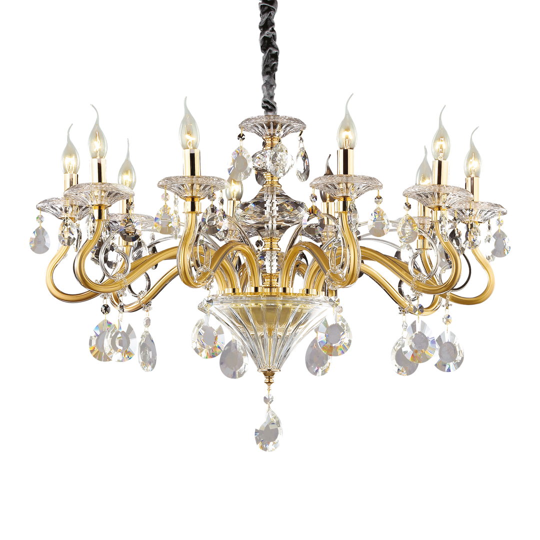 Candelabru auriu cu design vintage Negresco