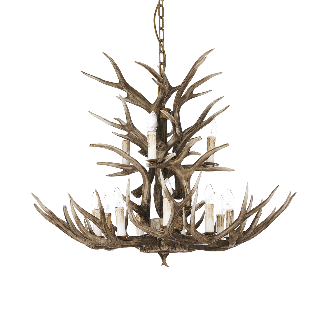 Candelabru cu aspect de coarne de cerb Chalet D100 cm