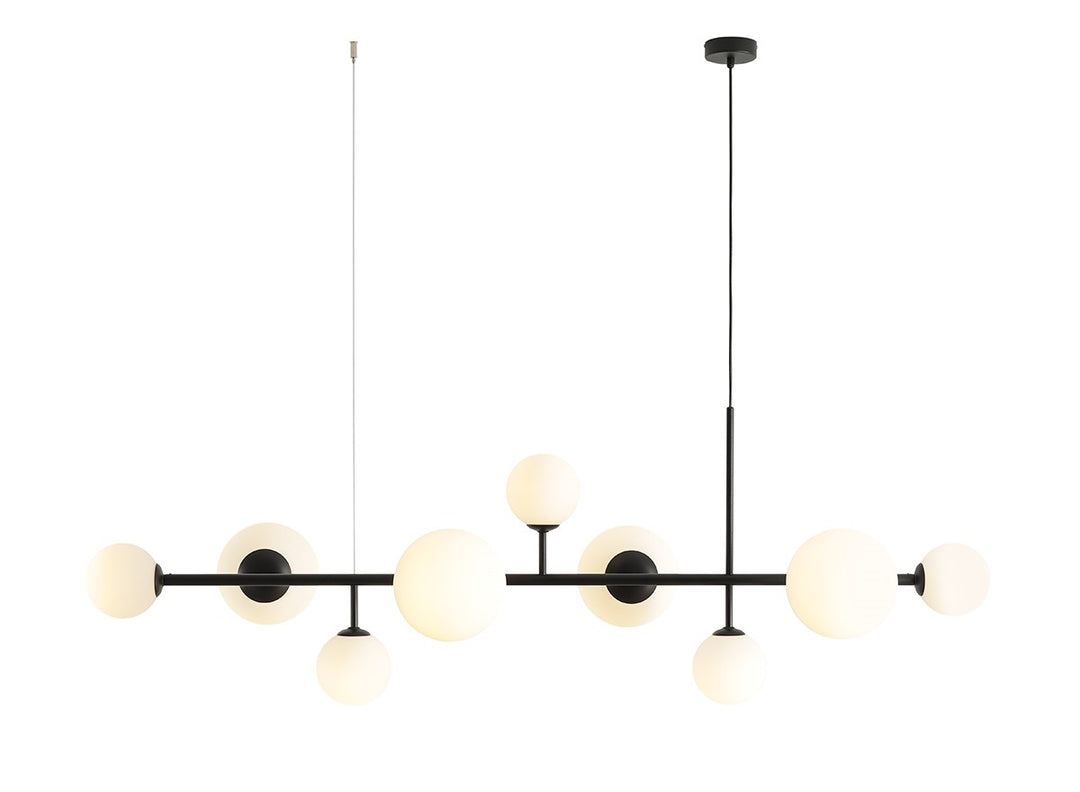 Lustra suspendata DIONE 9 BLACK