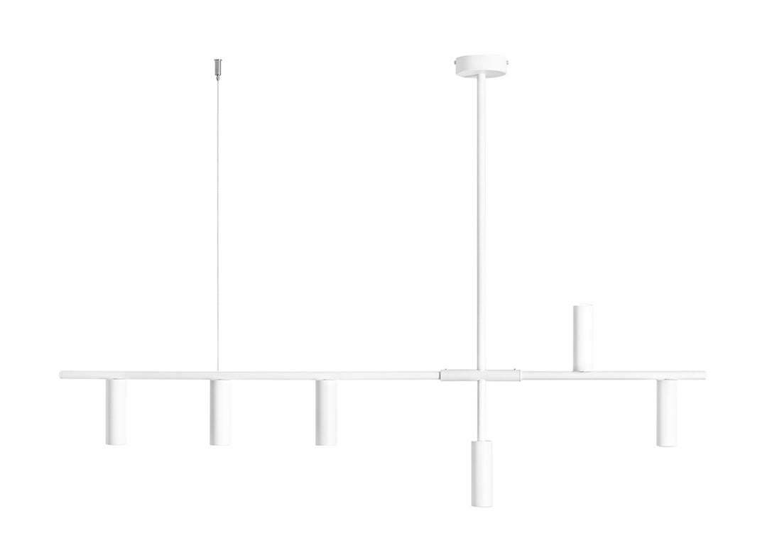 Lampa suspendata Trevo 6 Alb Complet