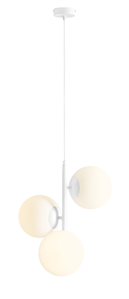 Lampa suspendata Fin 3 Alb M