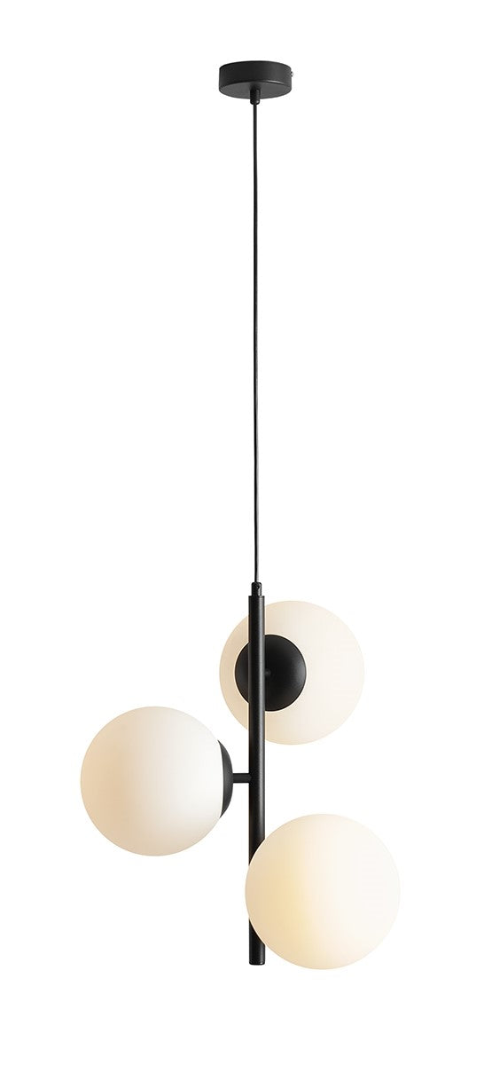 Lampa suspendata Fin 3 Negru M