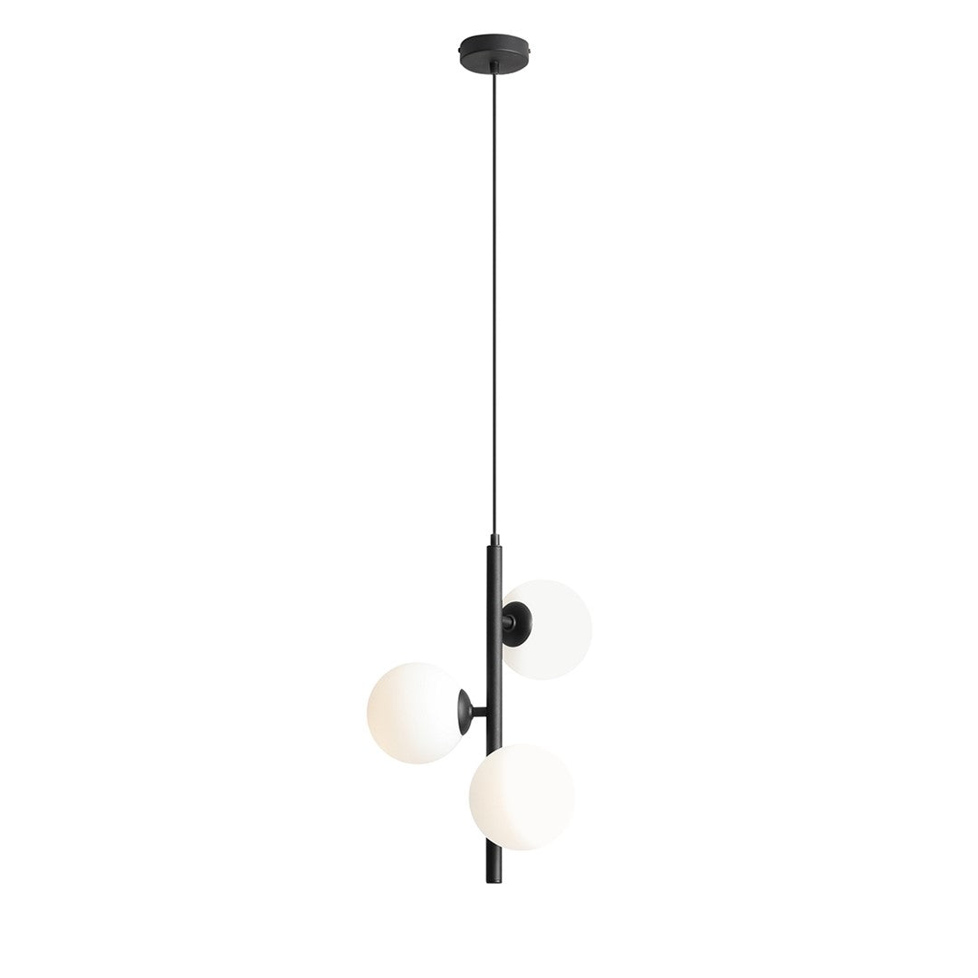 Lampa suspendata Fin 3 Negru S