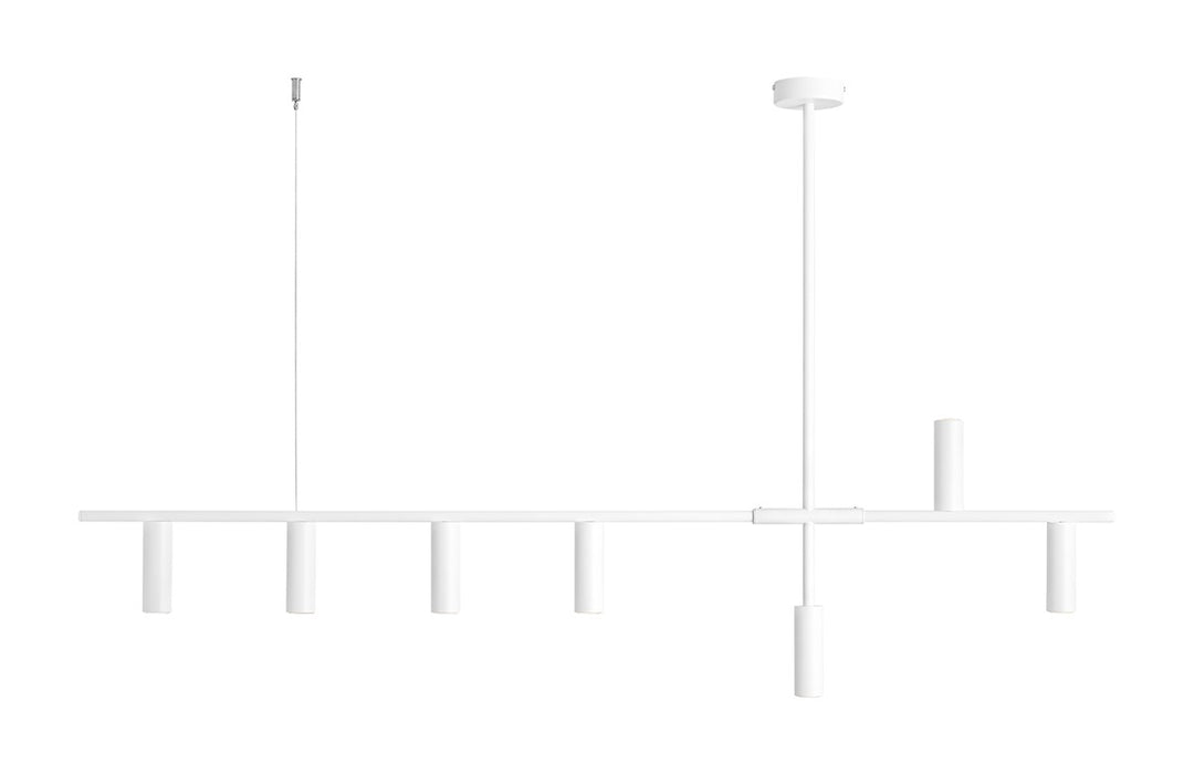 Lampa suspendata Trevo 7 Alb Complet