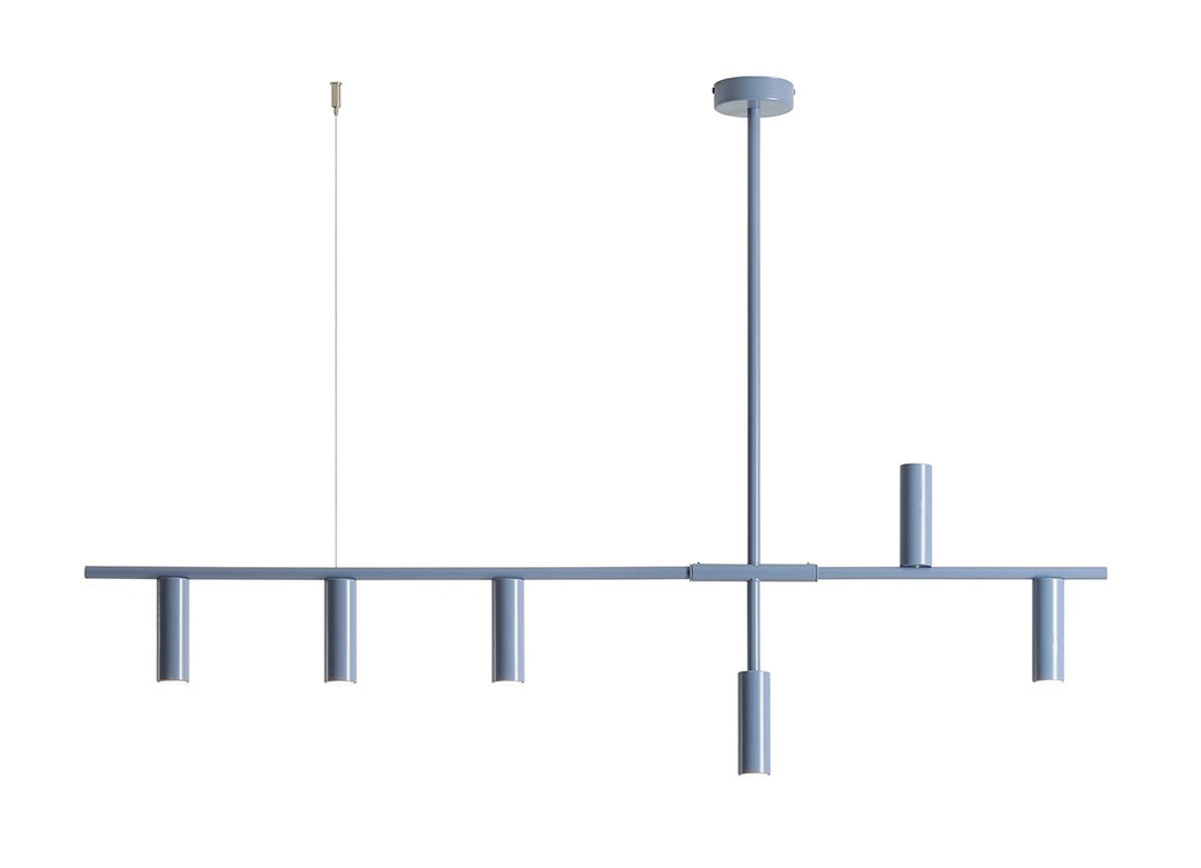 Lampa suspendata Trevo 6 Albastru Prafuit