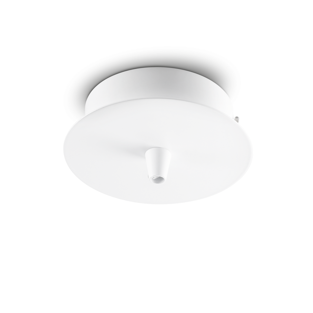 Baza rotunda alba cu o prindere D100 mm