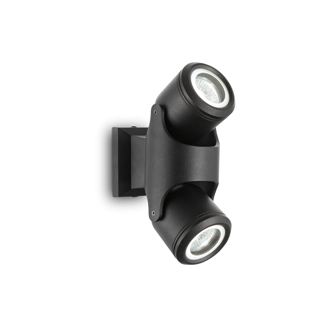 Spot aplicat cu doua lumini negru si articulatie IP44 Xeno