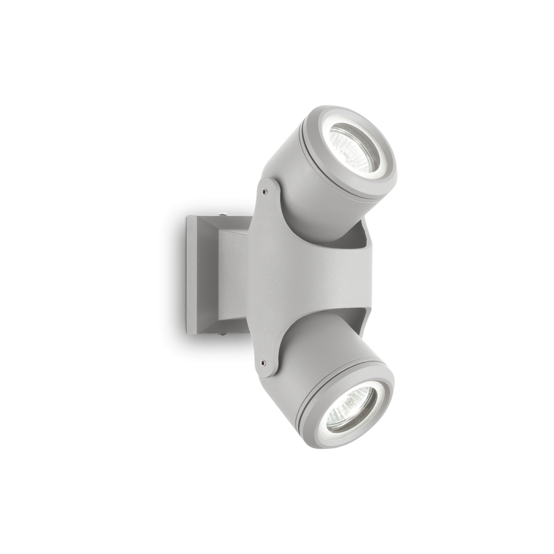 Spot aplicat cu doua lumini gri si articulatie IP44 Xeno