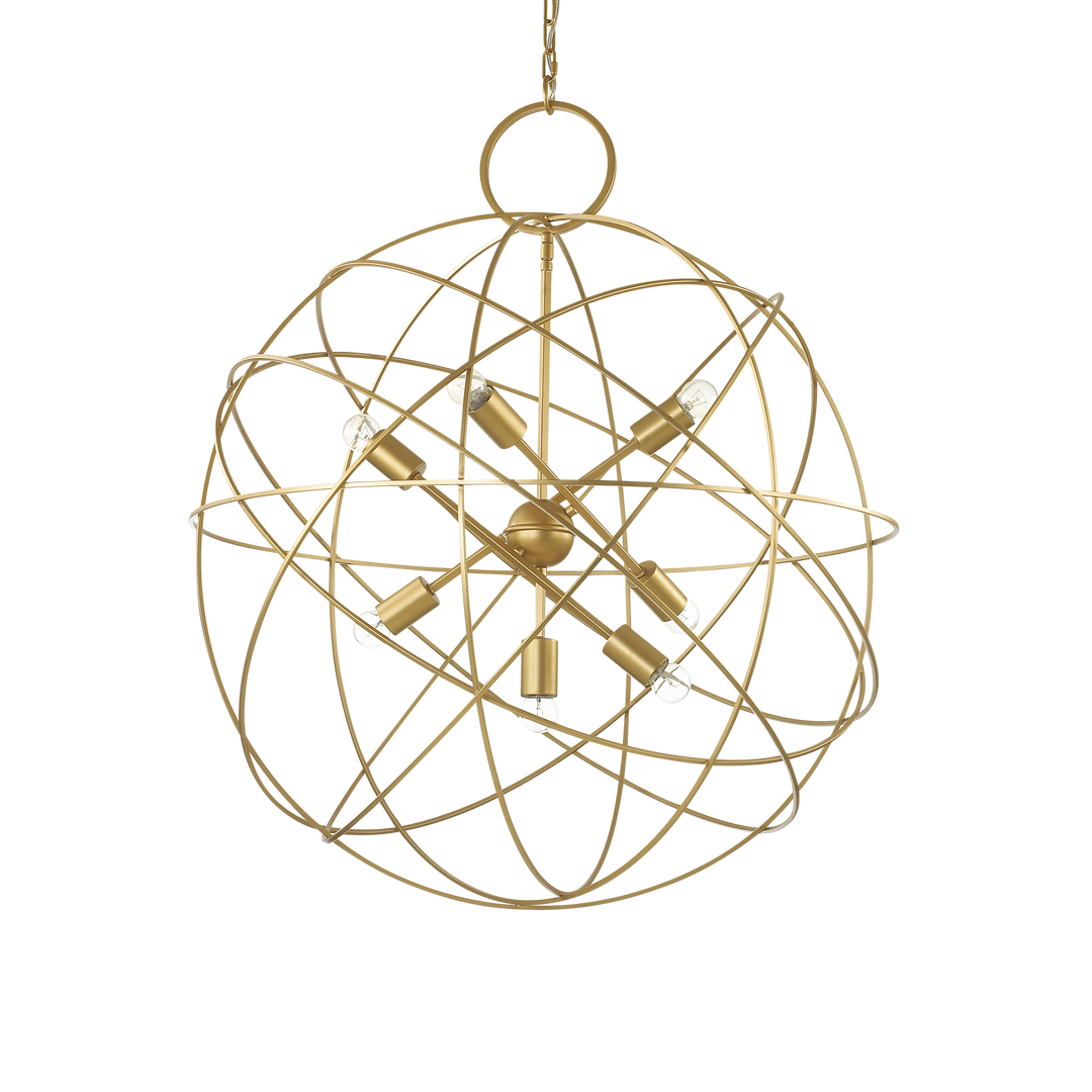 Candelabru cu abajur din cercuri aurii Konse