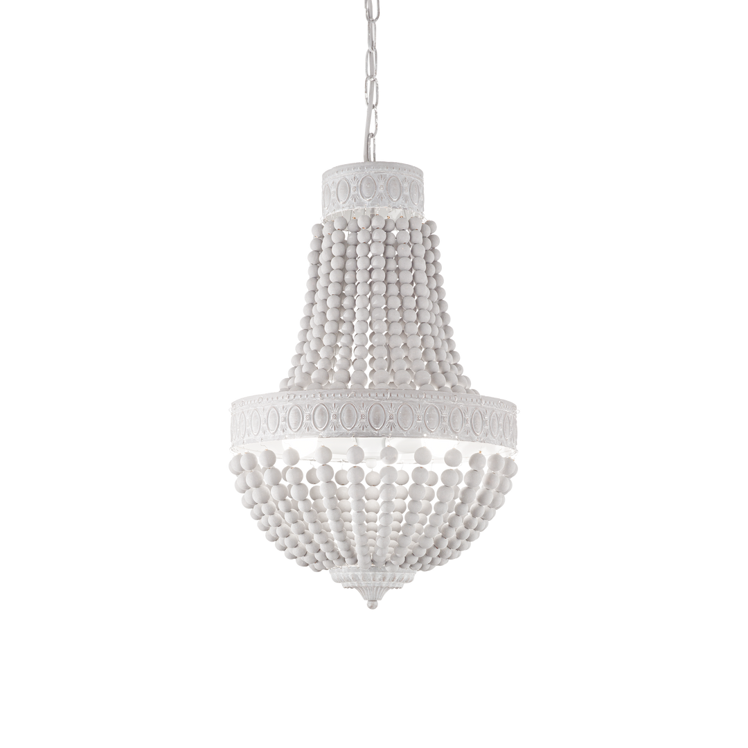 Candelabru alb din lemn clasic Monet