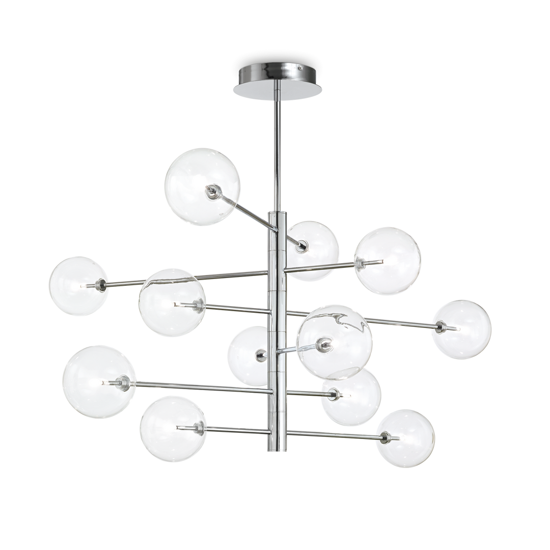 Lustra alama 8 globuri transparente Equinoxe
