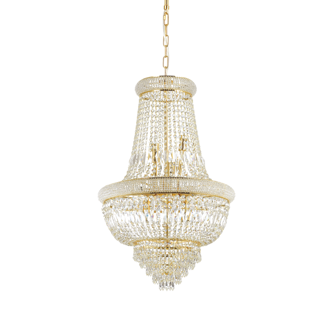 Candelabru cristal si sticla finisaj alama Dubai