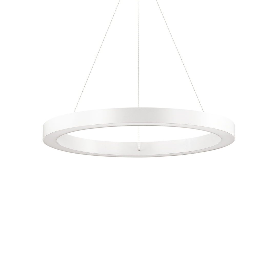 Lustra suspendata alba in forma de cerc D60 cm Oracle