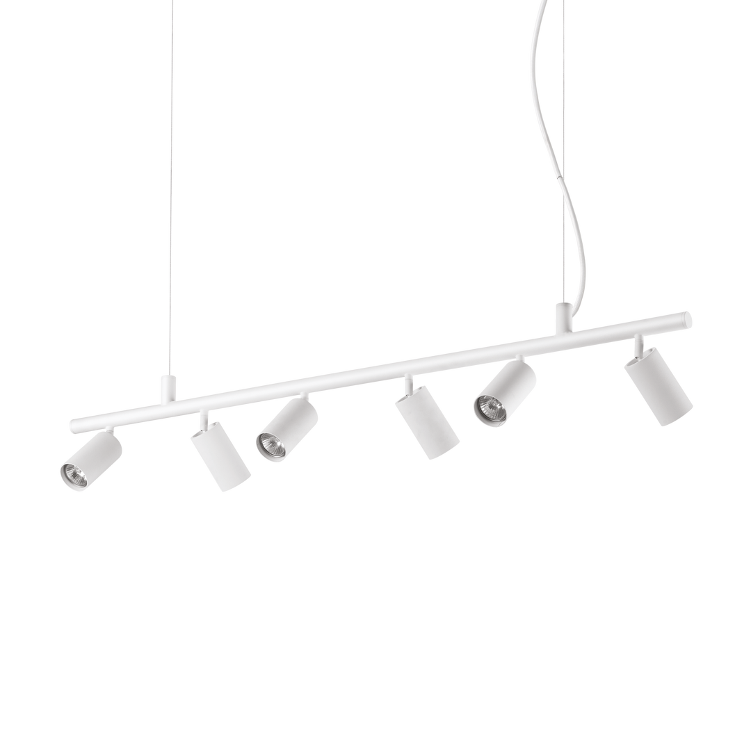 Lustra suspendata alba cu 8 spoturi reglabile Dynamite