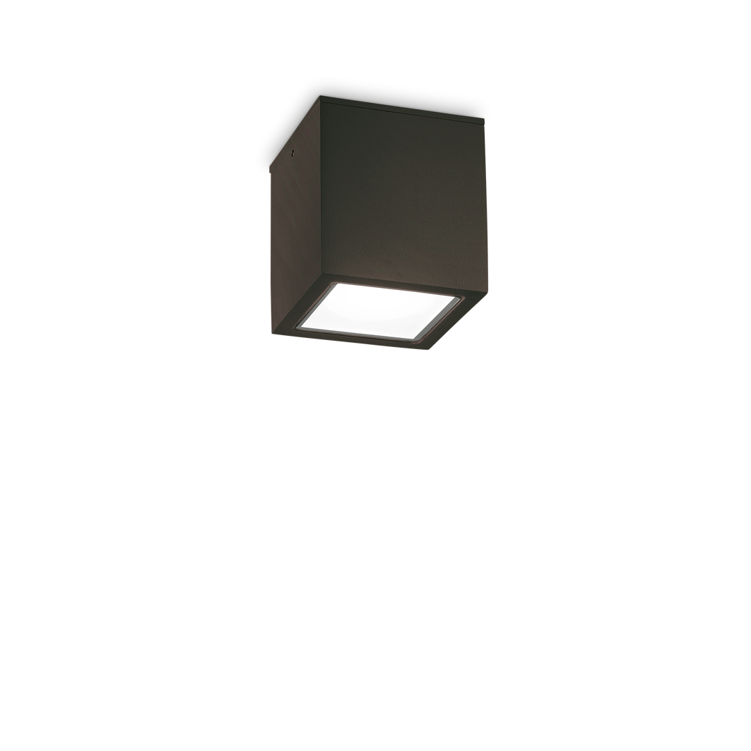 Spot aplicat negru patrat IP54 Techno