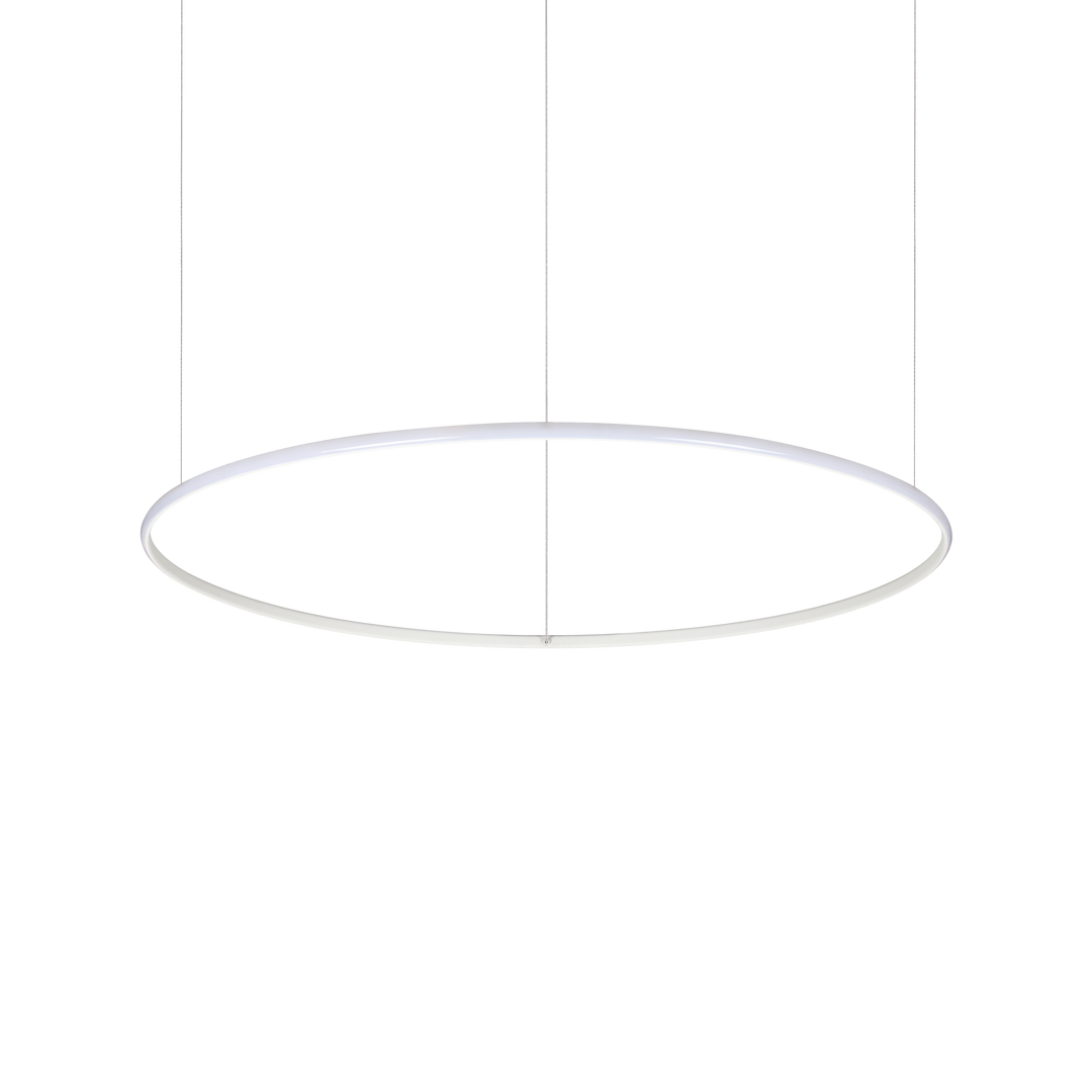 Lustra suspendata alba led in forma de cerc Hulahoop