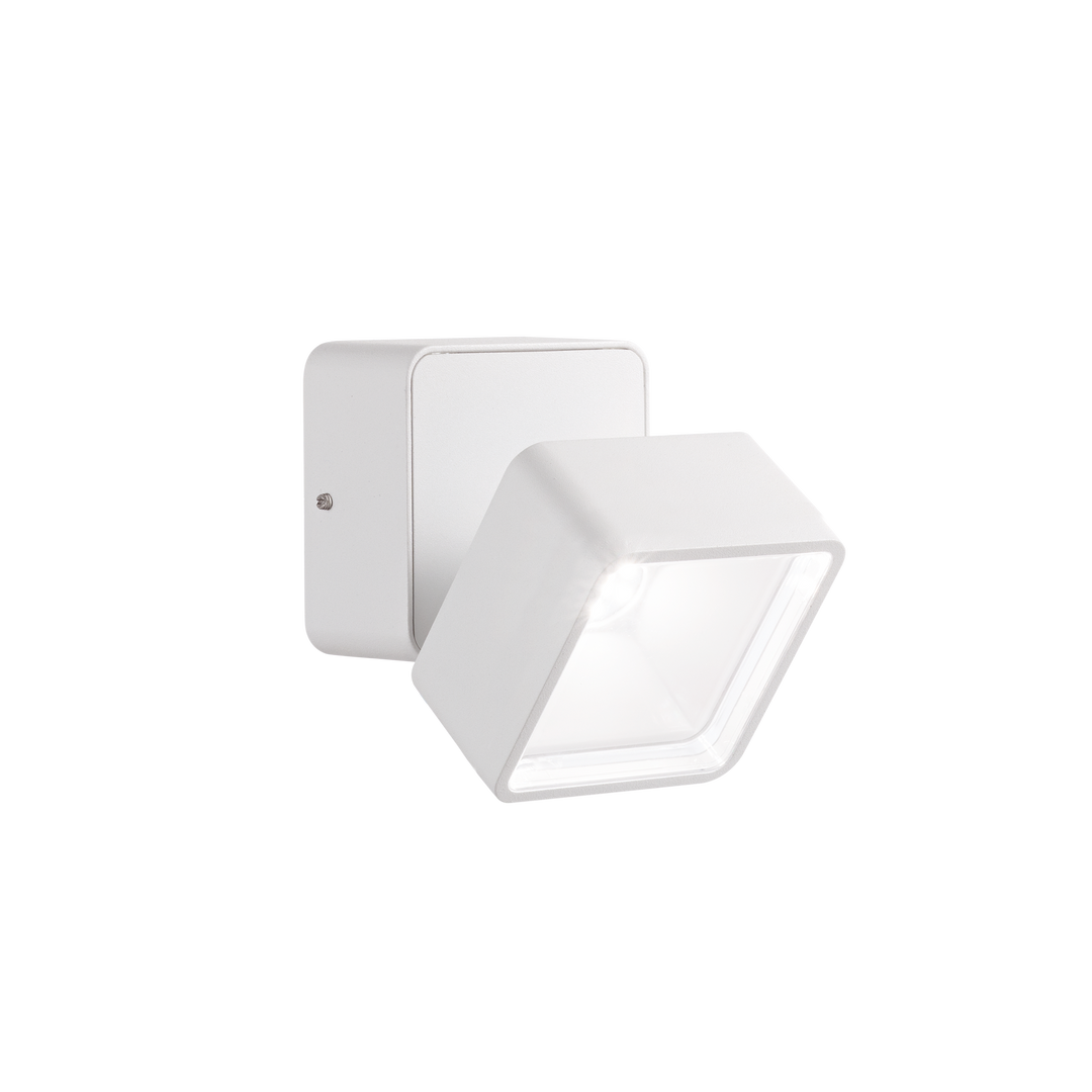 Aplica alba de exterior tip spot patrat Omega IP54