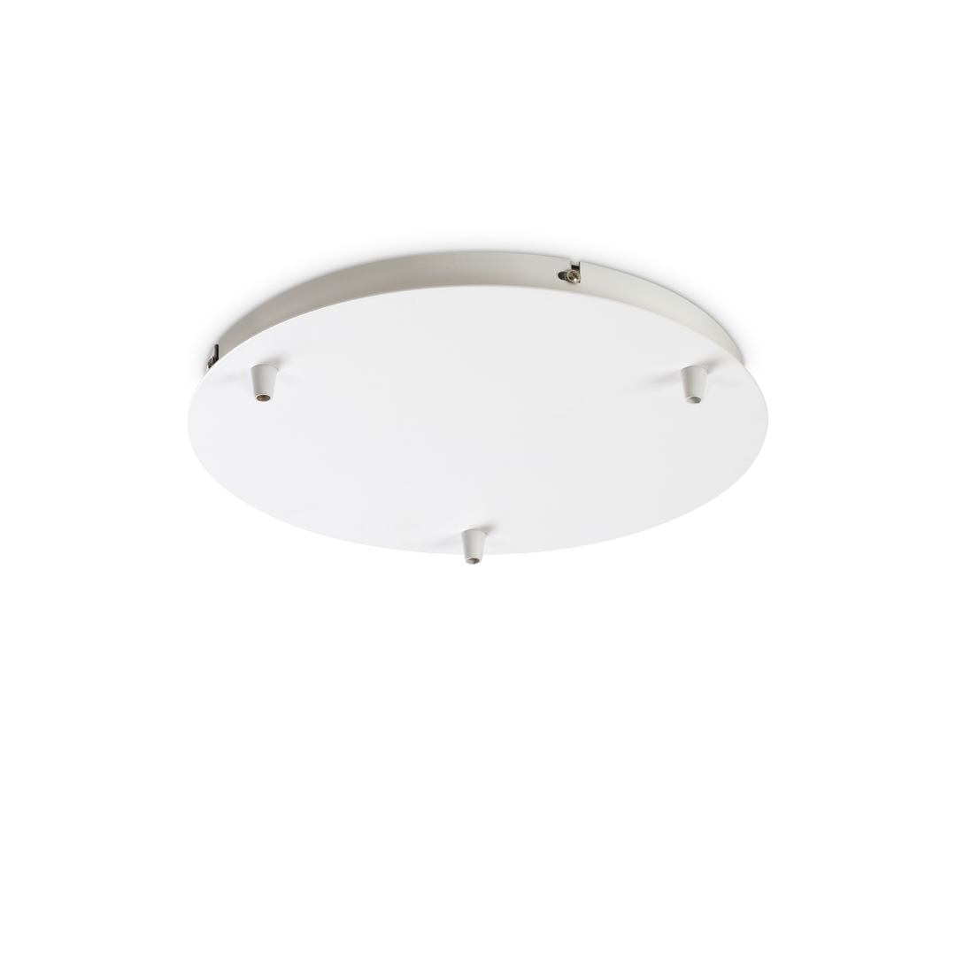 Baza rotunda alba cu 3 prinderi D300 mm