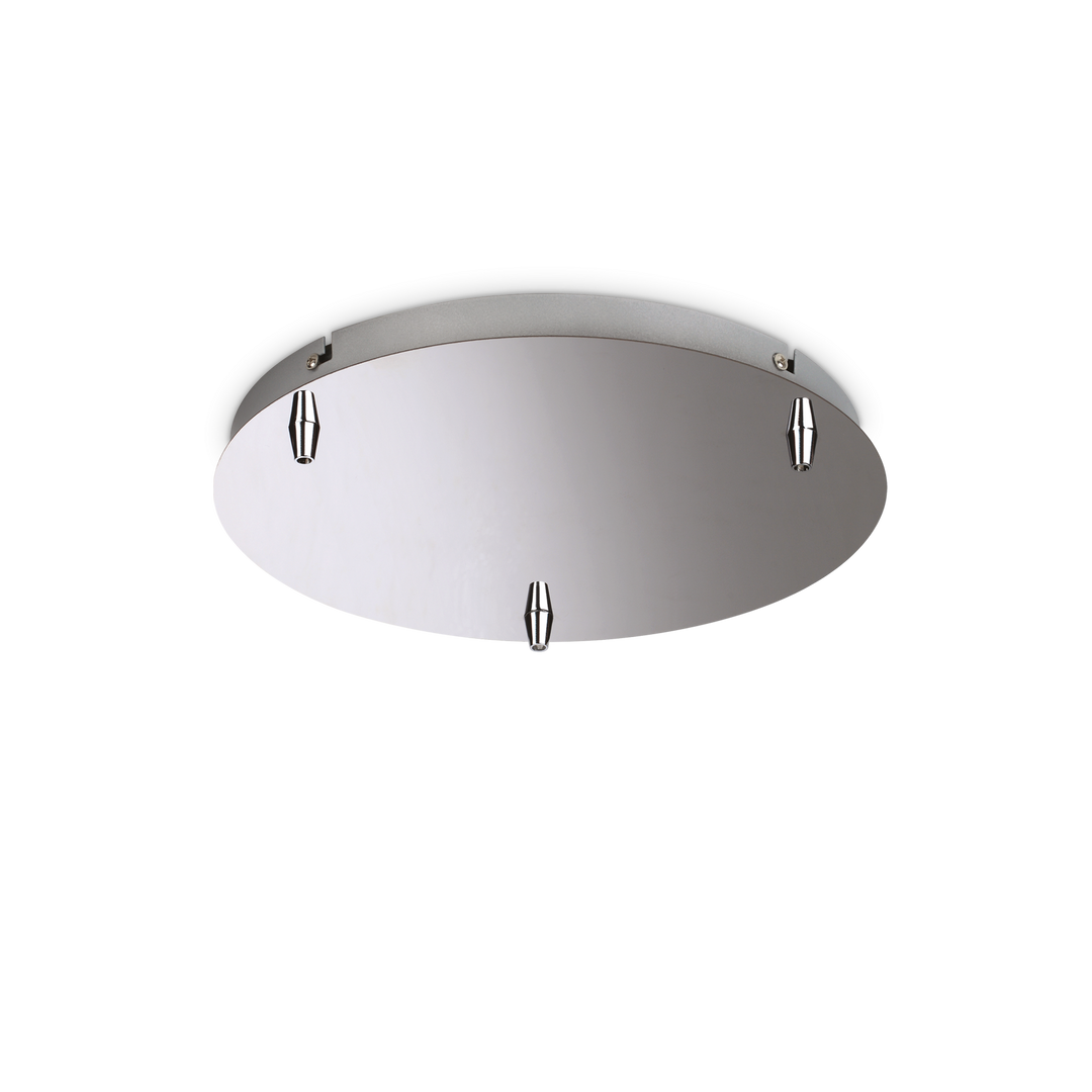 Baza rotunda cromata cu 3 prinderi D300 mm