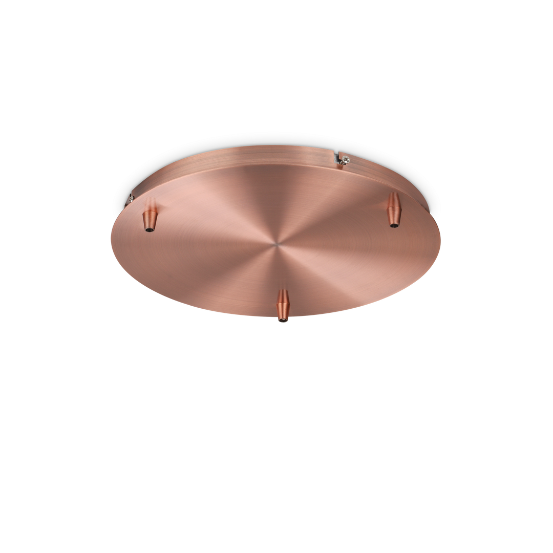 Baza rotunda finisaj cupru cu 3 prinderi D300 mm