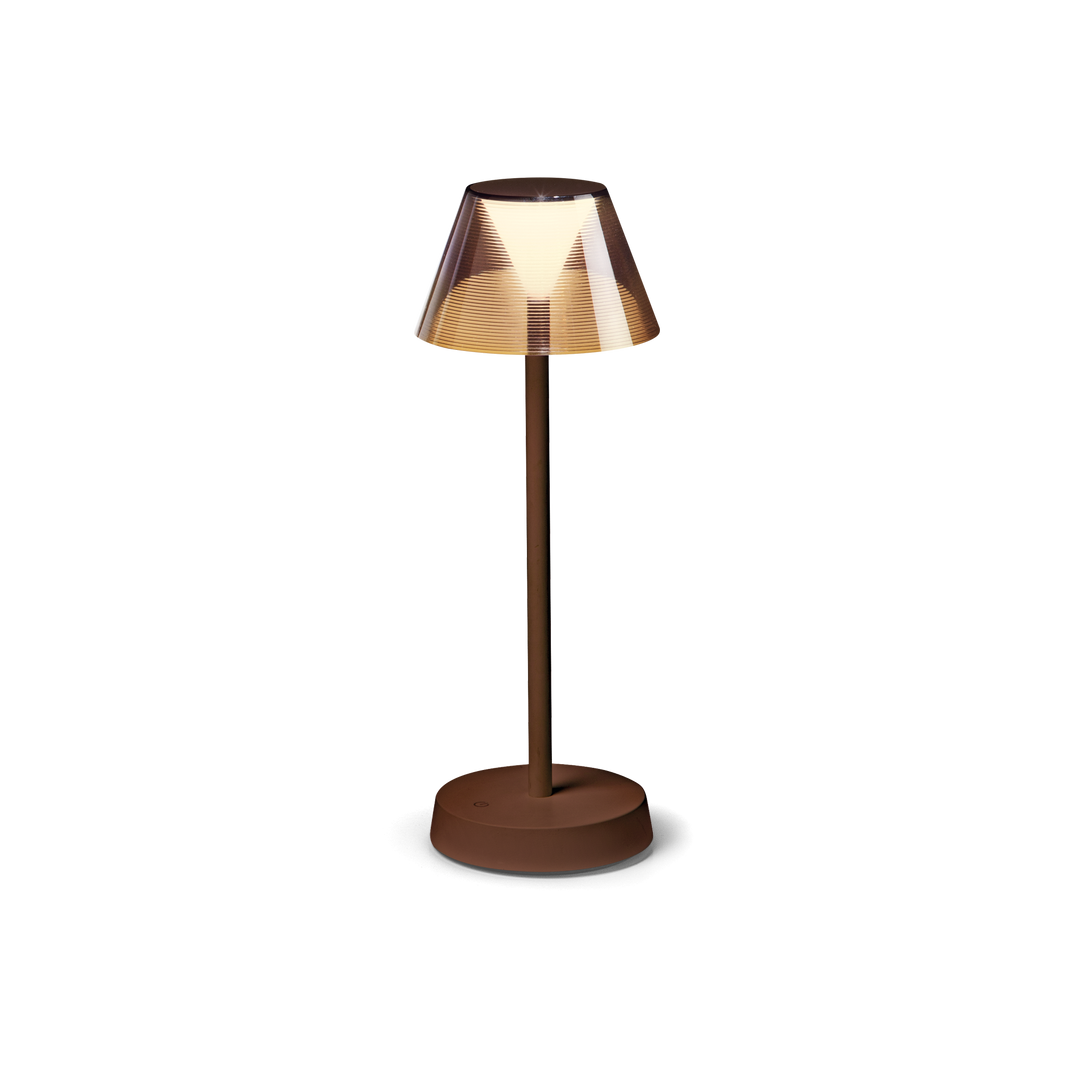 Lampa de masa cafenie cu acumulator Lolita