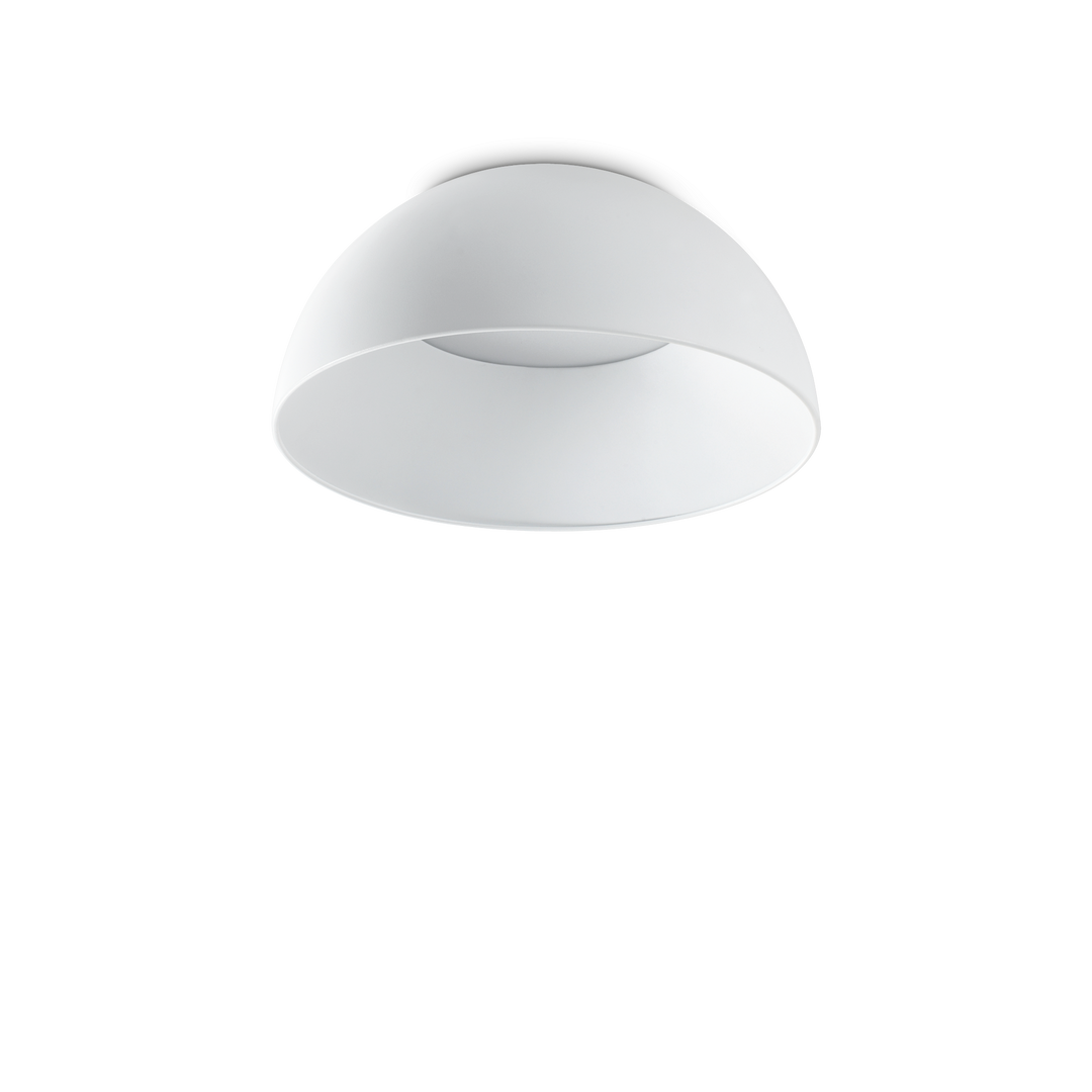 Plafoniera alba minimalista cu abajur simetric Corolla