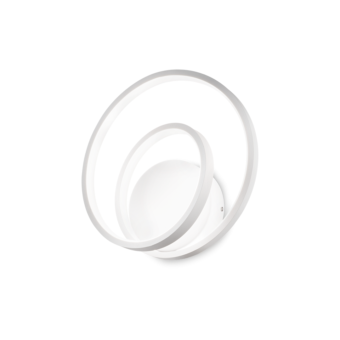 Aplica de perete alba in forma de spirala inchisa Oz