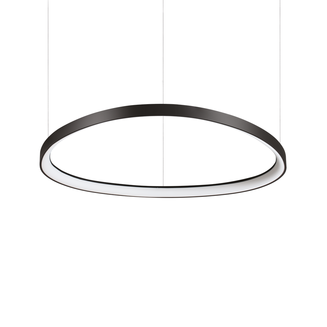 Lustra suspendata in forma de cerc negru Gemini