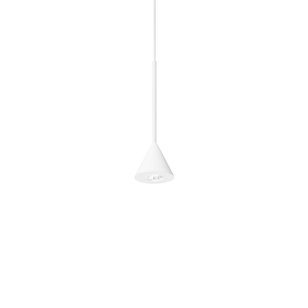Pendul alb cu abajur conic Archimede