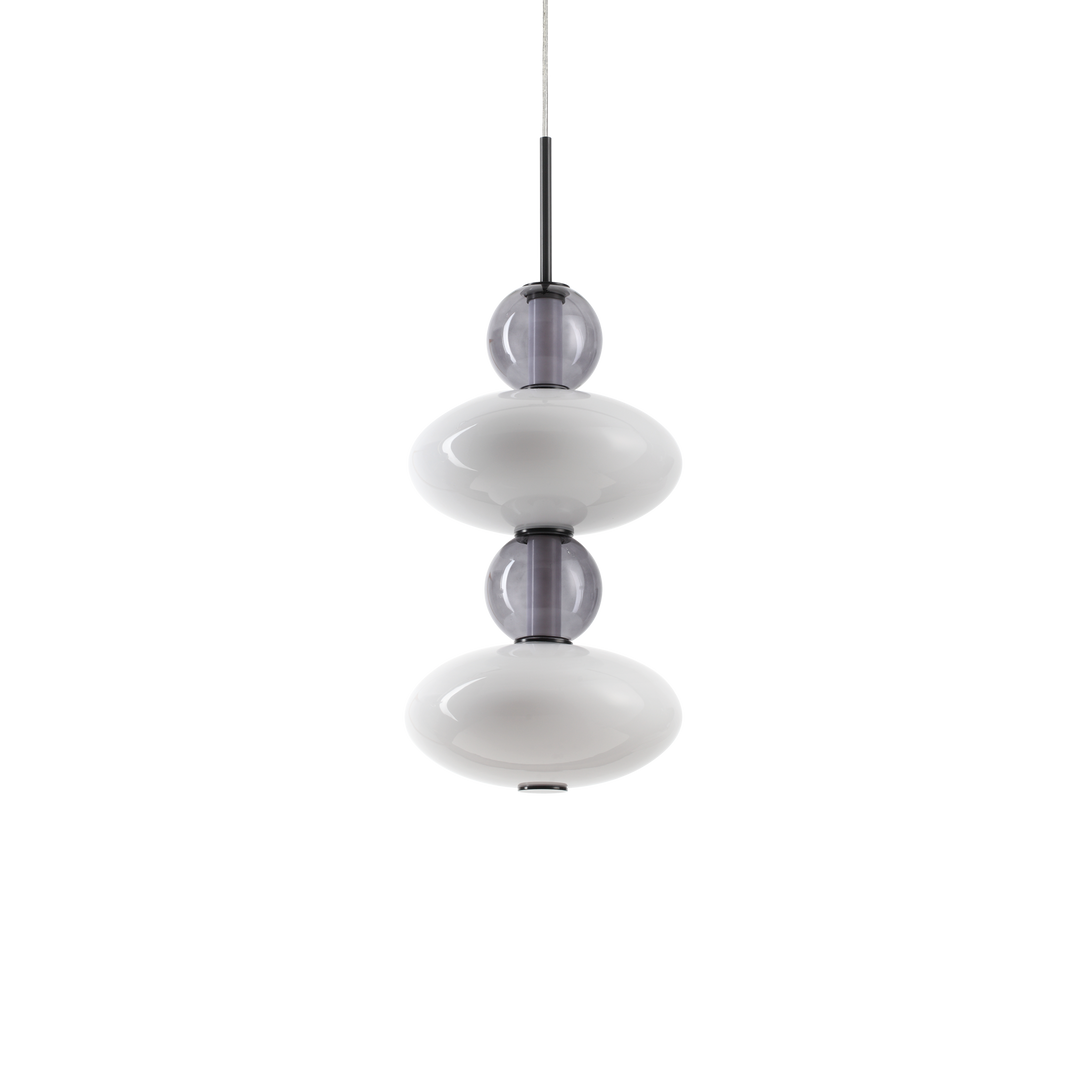 Lustra suspendata cu elemente decorative din sticla Lumiere