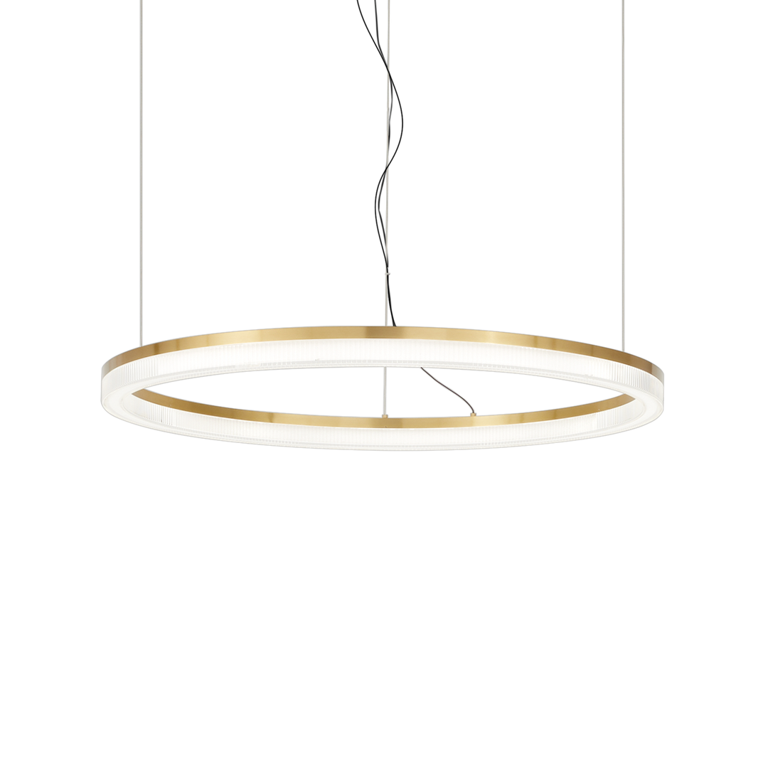 Lustra suspendata aurie in forma de cerc led Crown D80 cm