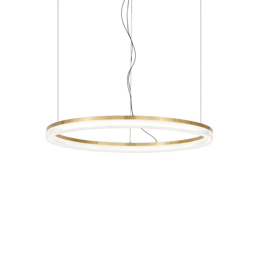 Lustra suspendata aurie in forma de cerc led Crown D60 cm