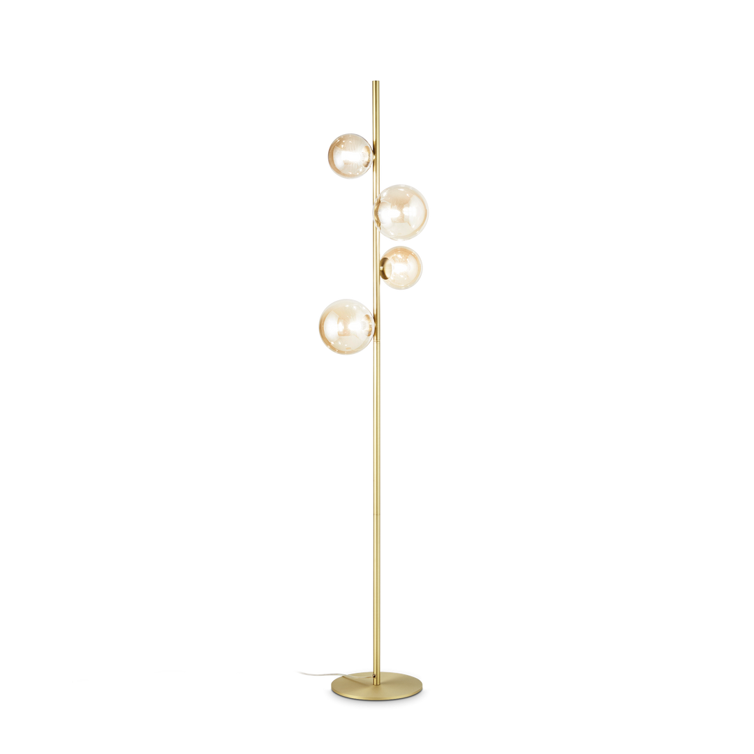 Lampadar alama cu abajur din sticla chihlimbar Perlage
