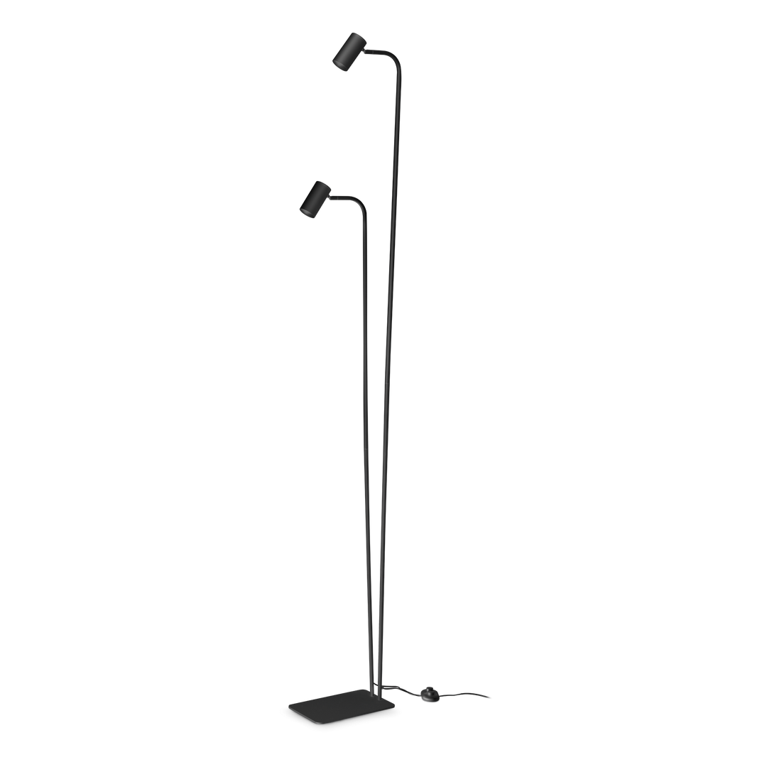 Lampadar negru cu doua spoturi Ginger