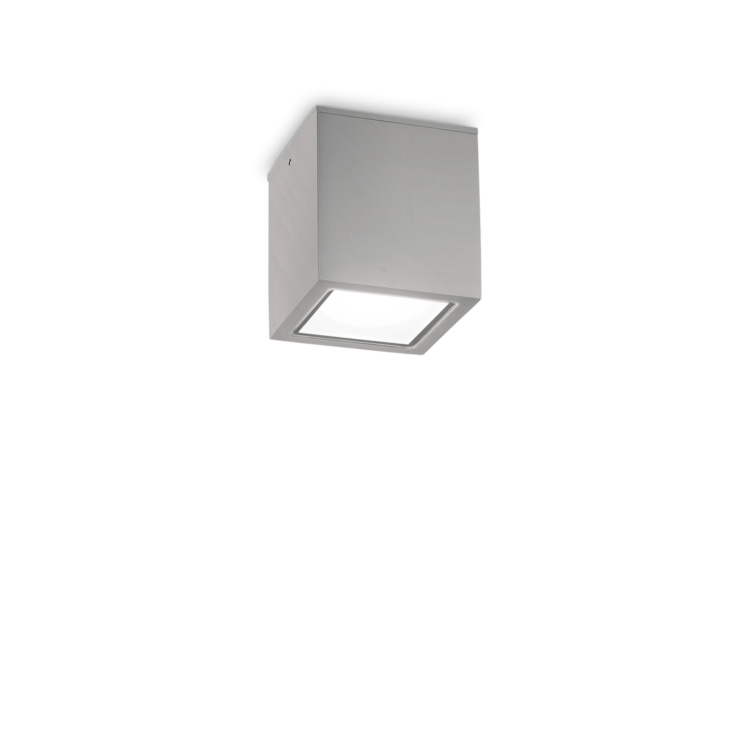 Spot aplicat gri patrat IP54 Techno