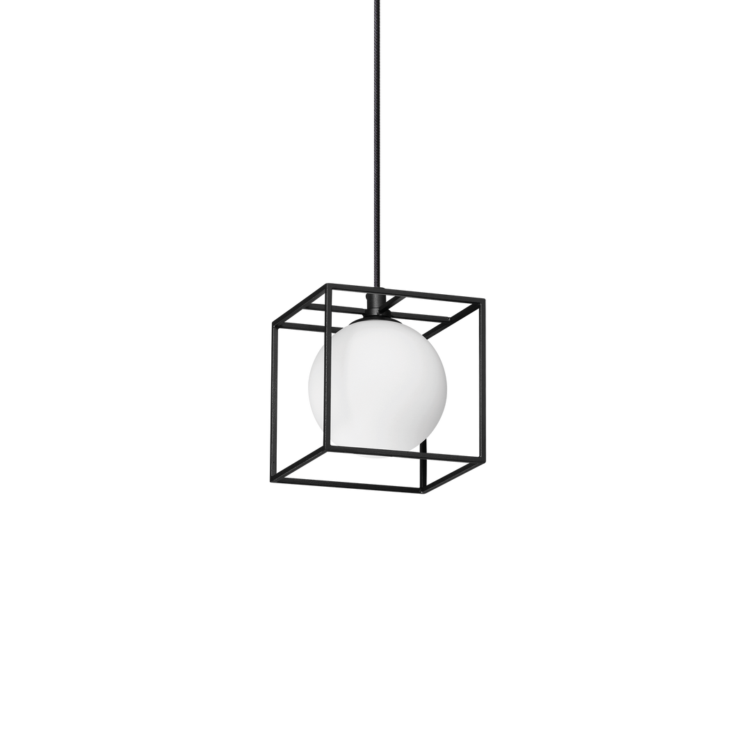 Pendul cu glob incadrat finisaj negru Lingotto