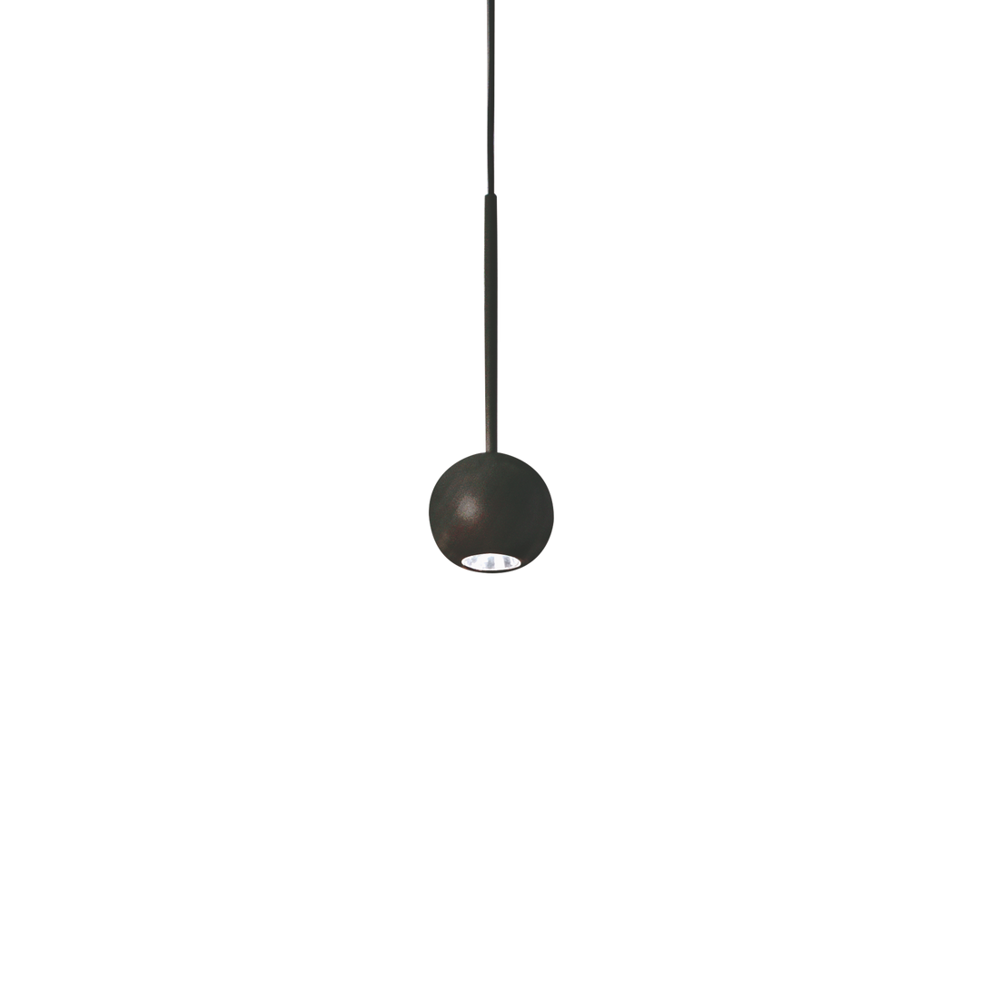 Pendul negru cu abajur tip spot Archimede