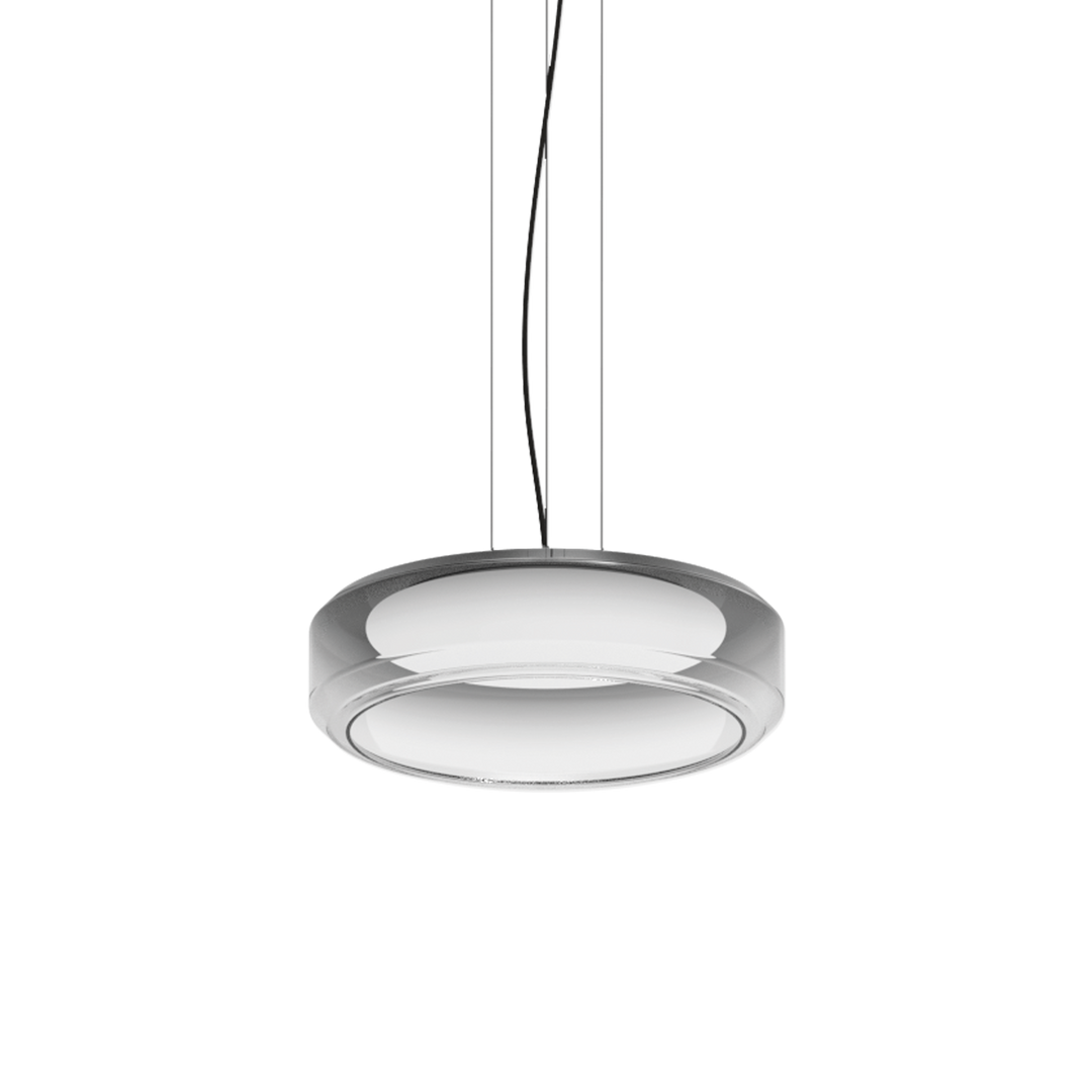 Pendul cu abajur rotund din sticla transparenta Topico