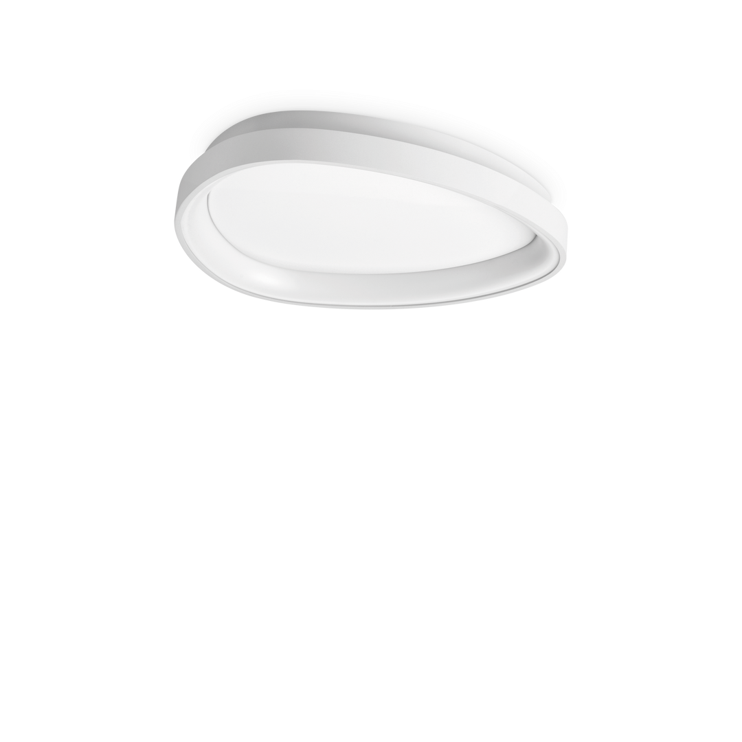 Plafoniera alba in forma de triunghi cu colturi rotinjite Gemini