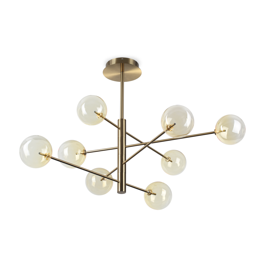 Lustra alama 8 globuri transparente Equinoxe