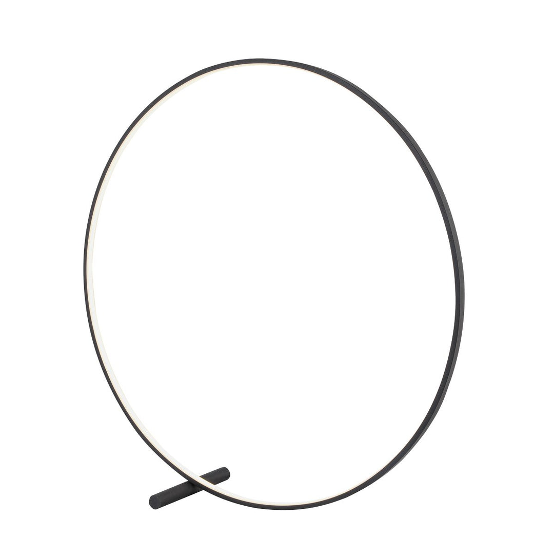 Lampa de podea neagra in forma de cerc Circle