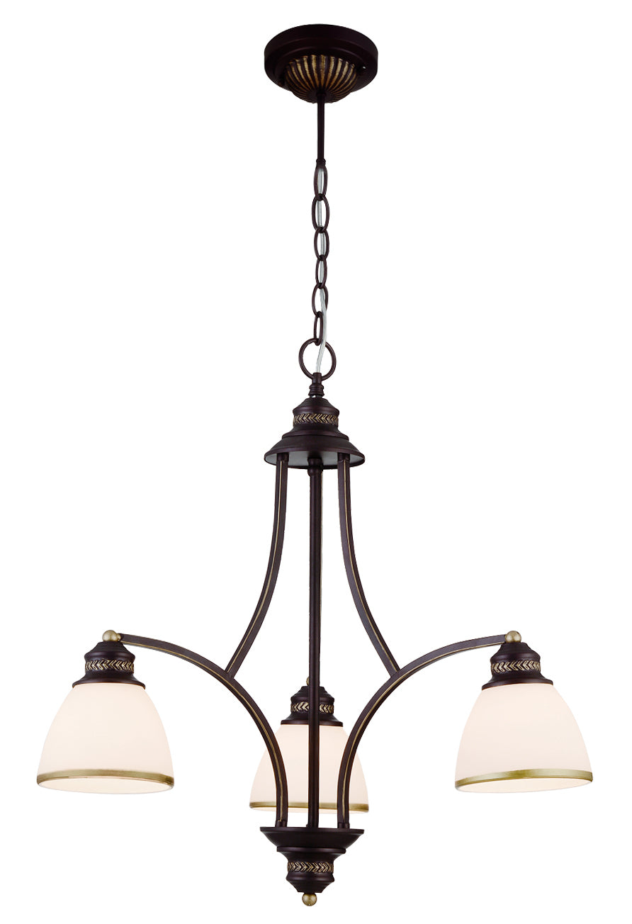 Lustra cu design clasic si3 lumini Clair by Viokef