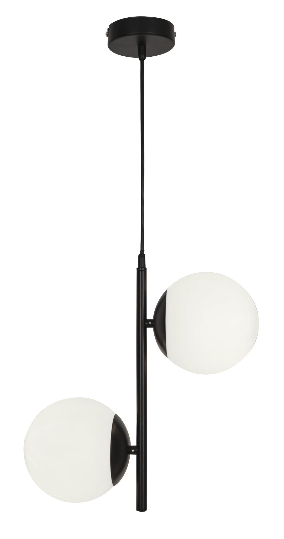 Pendul cu doua abajururi aranjete pe vertical Anouk by Viokef