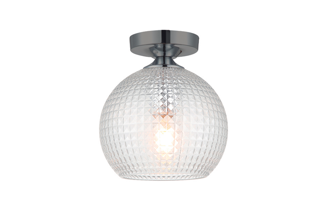Plafoniera cu ornament si sticla texturata Talisa by Viokef